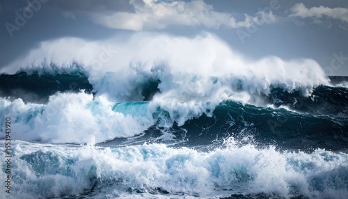 Powerful Ocean Waves Crashing