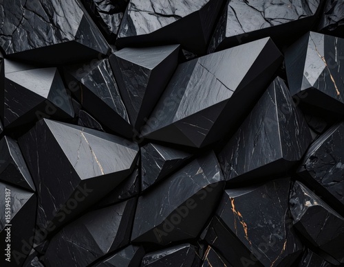 Abstract Dark Geometric Stone Texture