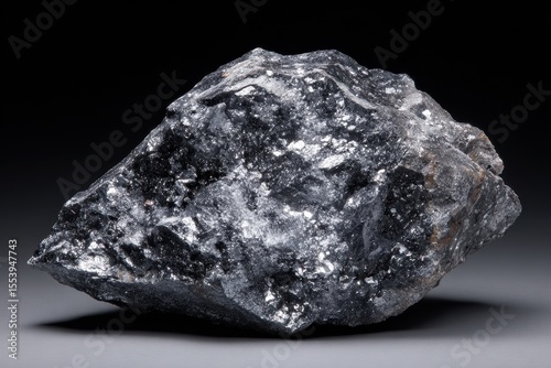 Molybdenite sample from mining it s a molybdenum disulfide mineral MoS2