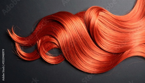 Reddish Wavy Hair On Dark Background