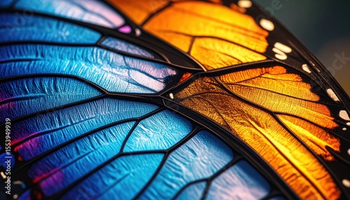Close Up Vibrant Butterfly Wings