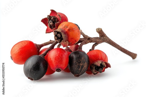 Paullinia cupana guarana seed Set against a white backdrop