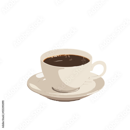 cup of coffee on white background