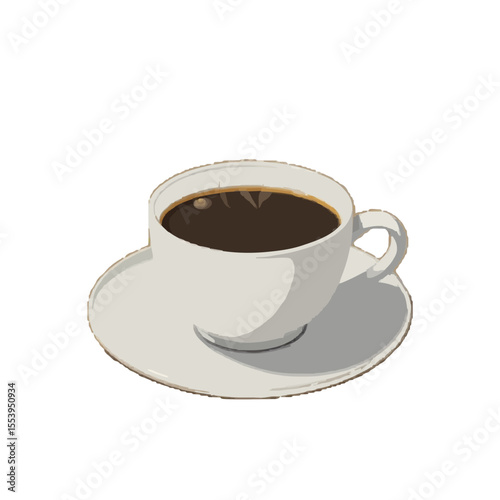 cup of coffee on white background