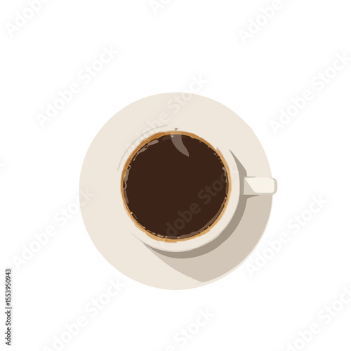 cup of coffee on white background