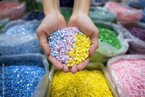 Obraz na płótnie Plastic polymer raw material blend