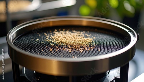 Close Up Of Seeds In Grain Processing Machine