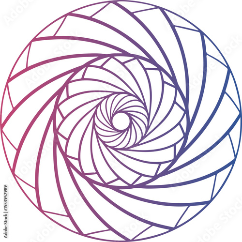 Smooth circular swirl frame with gradient mesh blending and abstract curves perfect for modern design backgrounds soft motion visuals and pastel themed graphics