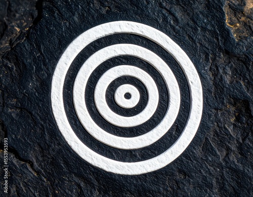 Target Design On Dark Stone