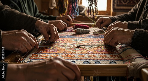 Skilled Hands Weave a Tapestry of Tradition, Preserving Ancient Craftsmanship