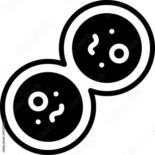 mitosis icon illustration design with solid