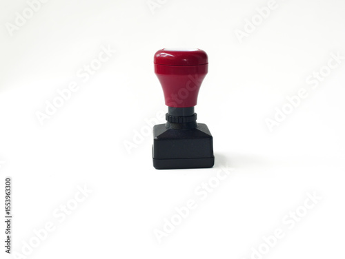 Rubber Stamp on White Background.