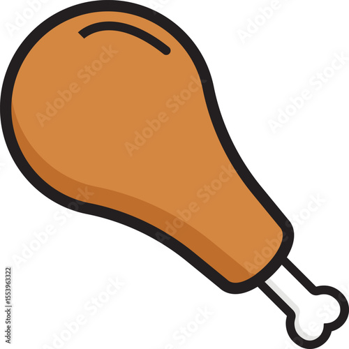 Roasted Chicken Leg Delicious Food Illustration