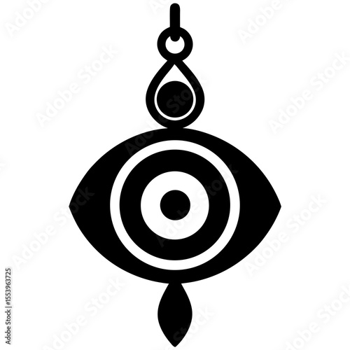 Evil Eye Vector Amulet: Protection Charm Illustration for Good Luck, Spirituality, and Mystical Designs