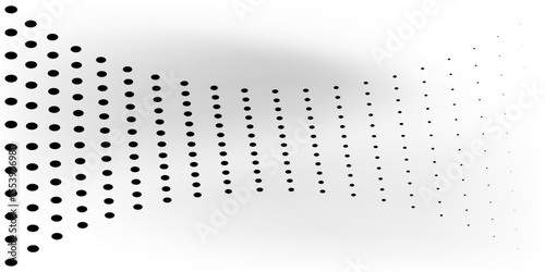 Monochrome Halftone Waves. vector illustration