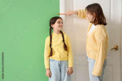 Cute girl with her mother m...