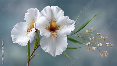 A Surreal Exploration of White Flowers in Soft Light Capturing Nature's Elegance and Beauty