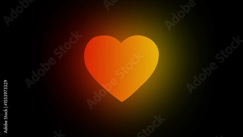 Love making animation from cube. love, marriage concept. Broken love making. 4k animation yellow heart shape.