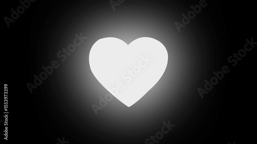 Love making animation from cube. love, marriage concept. Broken love making. 4k animation white heart shape.