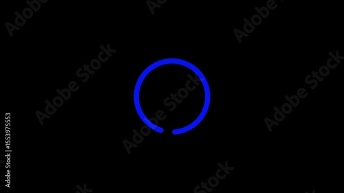 A minimal loading icon, typically illustrated as a spinning circle, dots, or progress bar. Loading Circle, Video. Loading Animation Icon on Transparent Background. Download Progress, loader animation.