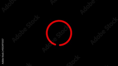 A minimal loading icon, typically illustrated as a spinning circle, dots, or progress bar. Loading Circle, Video. Loading Animation Icon on Transparent Background. Download Progress, loader animation.