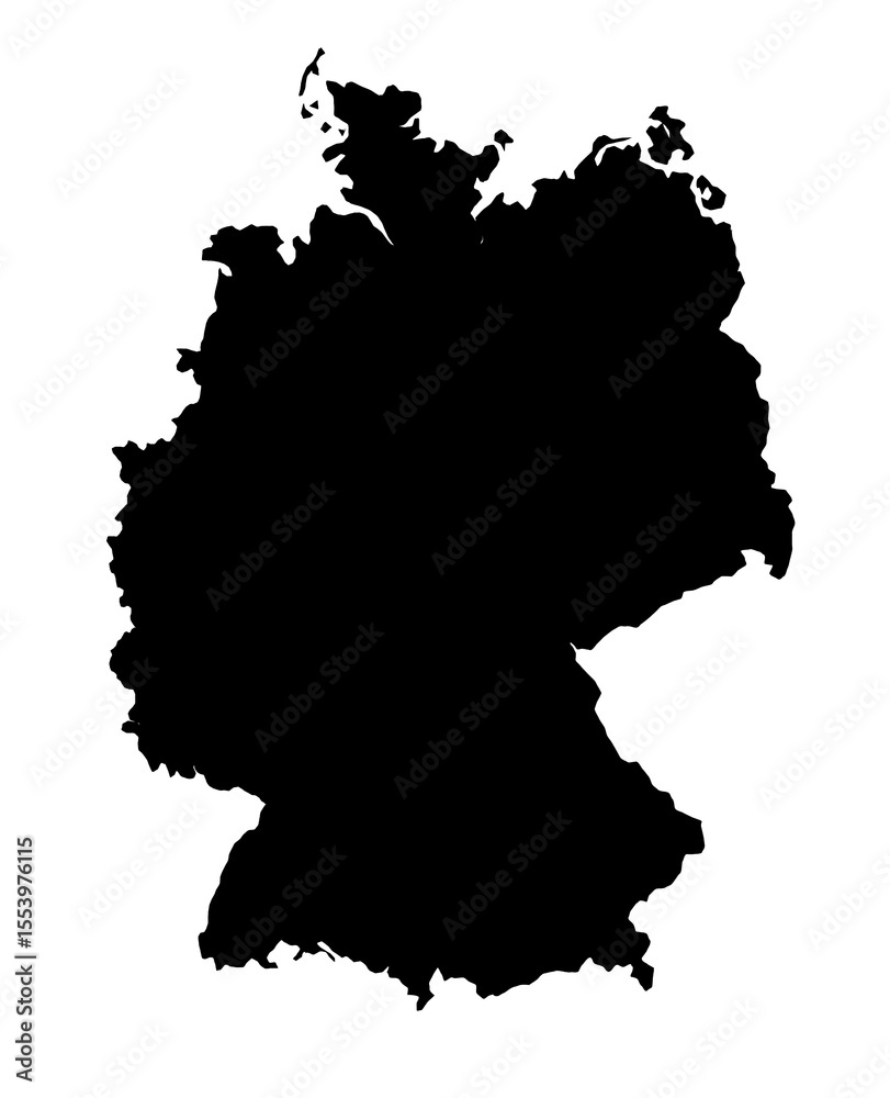 Fototapeta premium silhouette simplified outline shape of the map of the European Union EU
