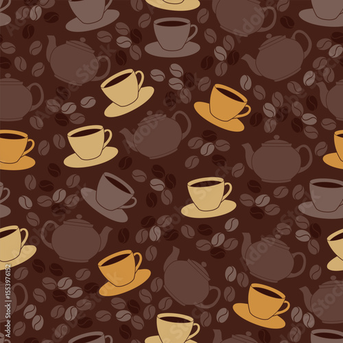 coffee seamless pattern