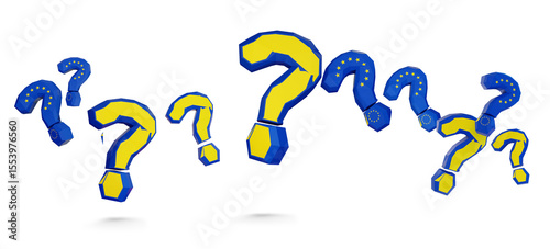 question marks blue yellow ...
