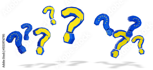question marks blue yellow ...