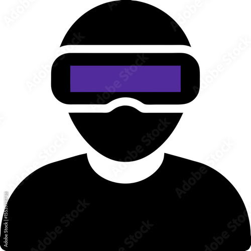 Person in VR headset; modern technology, innovation, simulation, gaming, virtual meetings, digital world exploration, futuristic experiences, tech industry concepts.