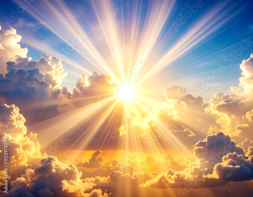 Radiant sunset sky