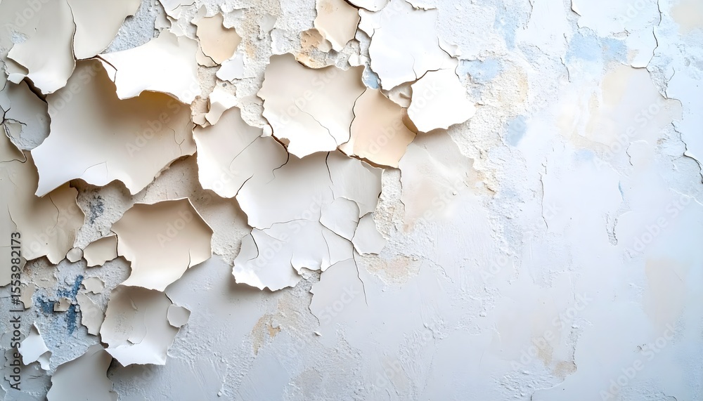 Fototapeta premium Peeling paint effect on rough wall, scratch and splatter detail 