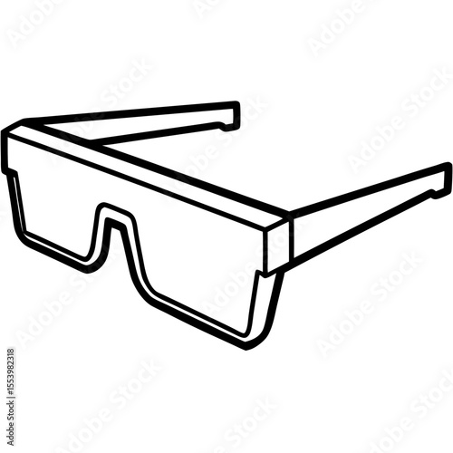 Futuristic Smart Glasses Vector Illustration