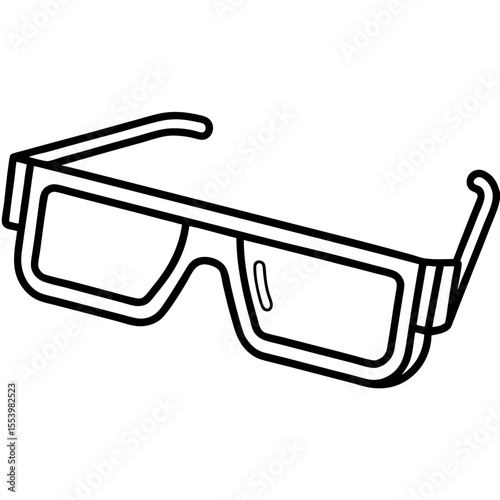 Wearable Tech Eyewear Line Art Design
