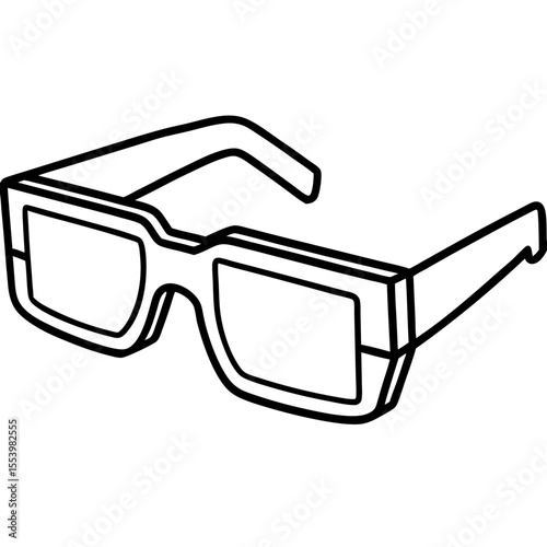 Wearable Tech Eyewear Line Art Design