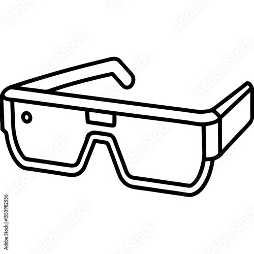 Wearable Tech Eyewear Line Art Design