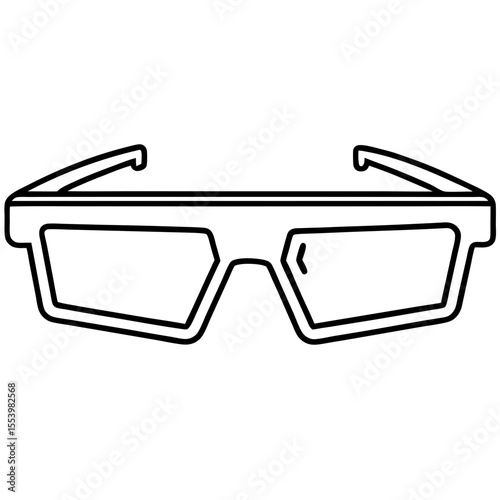 Wearable Tech Eyewear Line Art Design