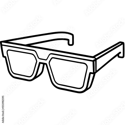 Wearable Tech Eyewear Line Art Design