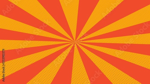 Vibrant Orange and Yellow Radial Design with Bold Stripes for Dynamic Backgrounds
