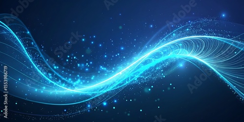 Stunning Blue Energy Wave Abstract Background for Design Projects