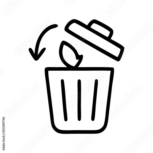 A conceptual single icon vector symbolizing waste reduction, ideal for circular design systems, sustainable manufacturing visuals, and eco-education content. Emphasizes minimal waste and efficient use
