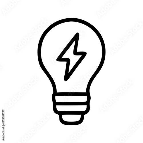 A modern single icon vector representing energy efficiency, perfect for manufacturing, smart systems, green building, and climate-conscious product design. Easily integrates into sustainable business 