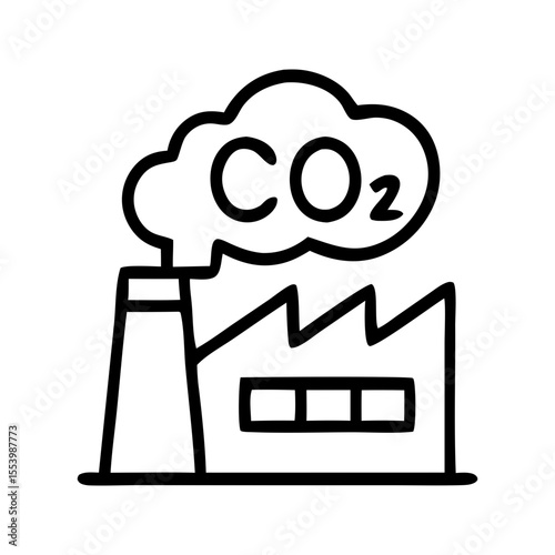 A minimal and focused single icon vector representing low carbon practices in industry. Best suited for environmental infographics, emissions-reduction campaigns, and carbon-neutral branding.
