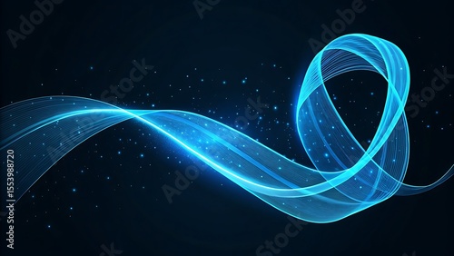 Stunning Blue Energy Wave Abstract Background for Design Projects