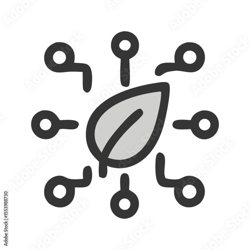 A modern and scalable single icon vector representing green technology. Best for sustainability visuals, clean tech branding, or eco-focused content across digital platforms.
