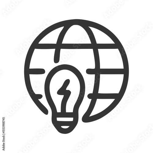 A conceptual single icon vector illustrating sustainable energy, perfect for digital campaigns, educational infographics, and environmentally conscious branding. 