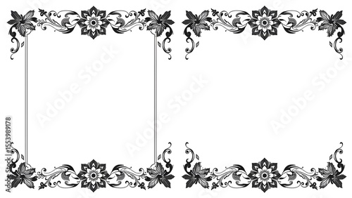 Intricate Floral and Paisley Border Designs
