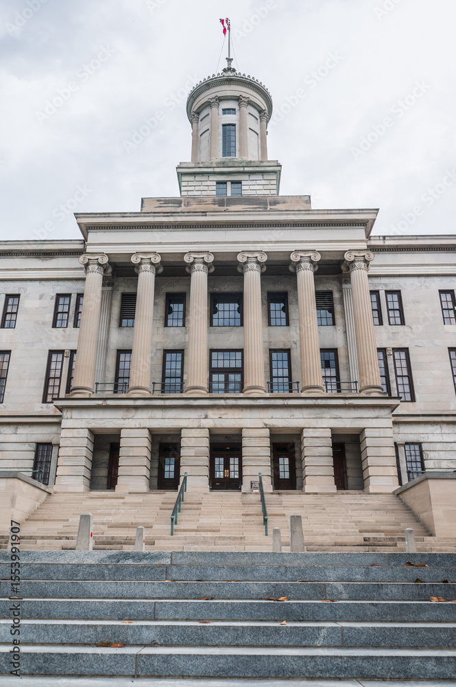 Fototapeta premium The Tennessee State Capitol stands tall, a beacon of history and democracy, Nashville, Tennessee, United States of America