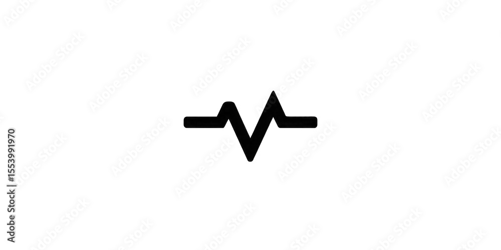 Stylized waveform on black background; abstract, minimalist design Stylized waveform on black background; abstract, minimalist design