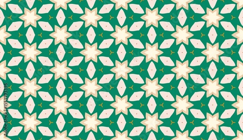 Green seamless floral pattern featuring various leaves, ideal for fabric, wallpaper, or decorative art.